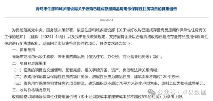 财政部：在确保项目融资收益平衡的基础上 地方可安排专项债券收购存量商品房用作保障性住房