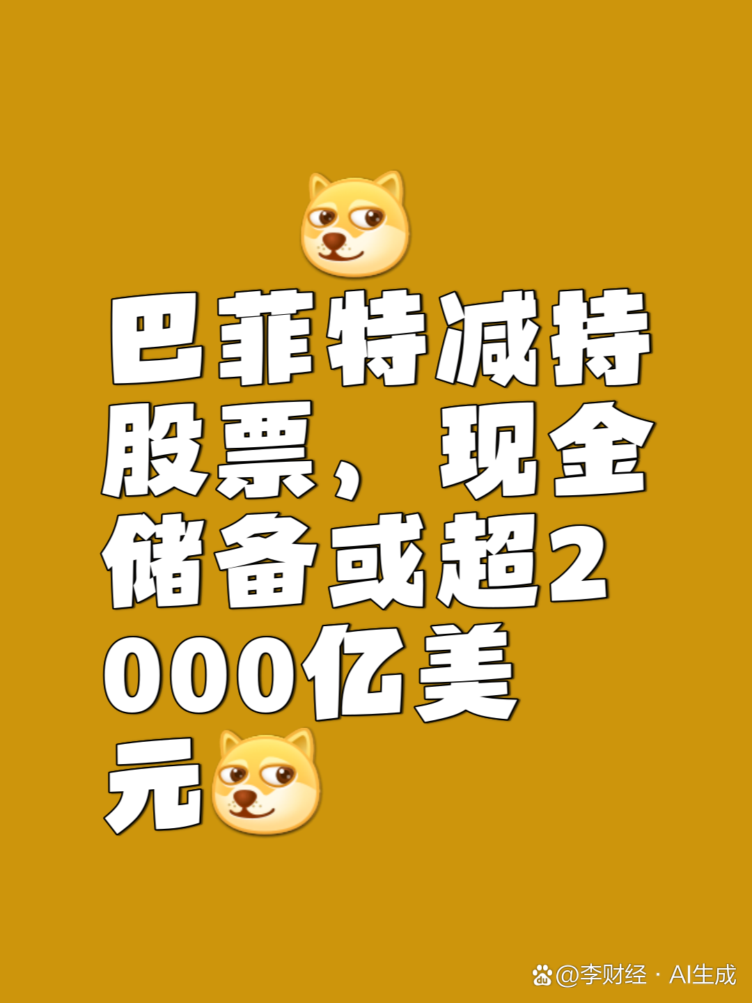 伯克希尔现金储备为何再创新高?巴菲特股东信中透露这些线索
