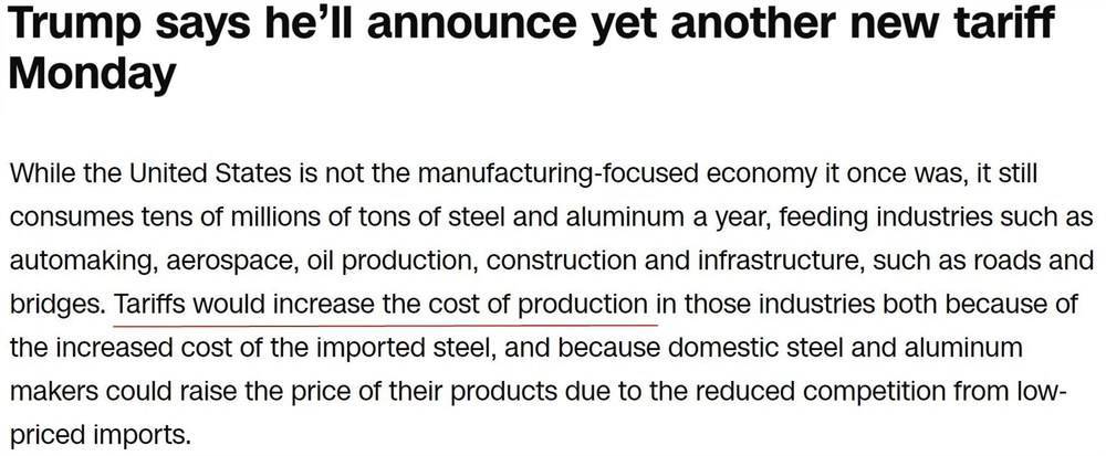 特朗普称或给很多国家提供关税优惠但需“对等”