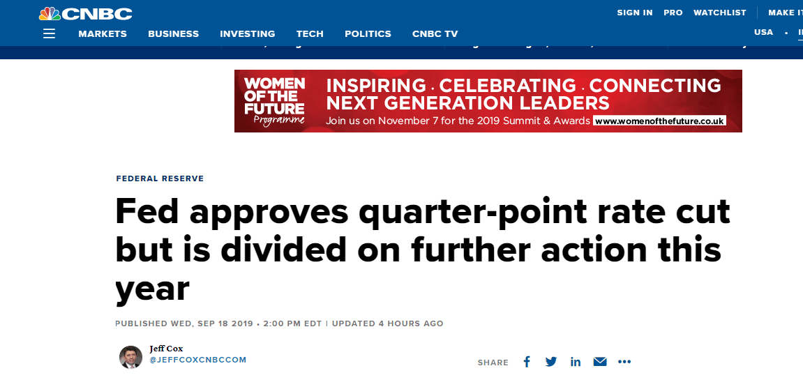 美国总统特朗普重申美联储应该降息