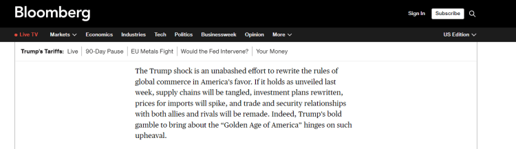 摩根大通CEO：特朗普发起的贸易战可能会损害美国信誉