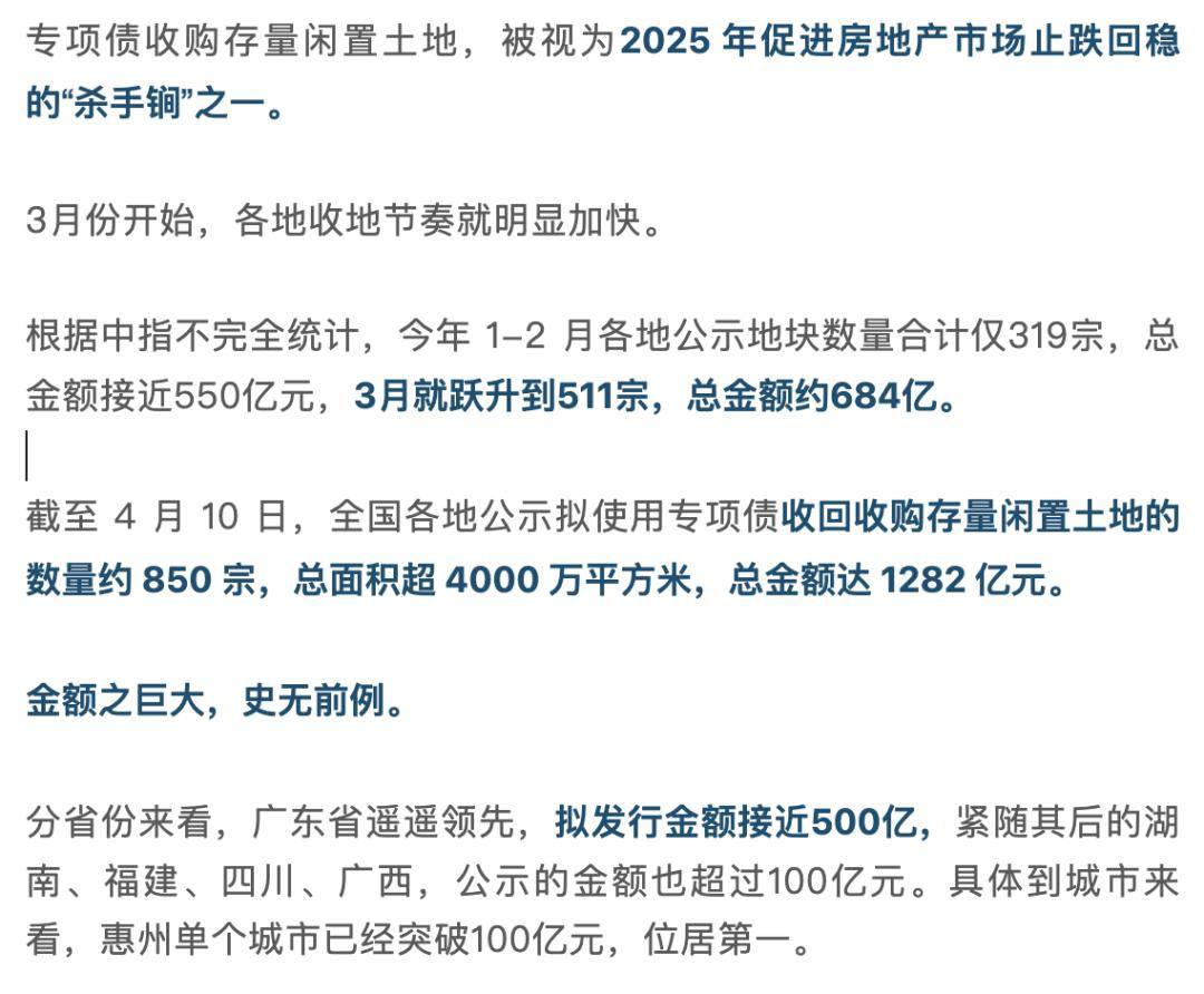 专项债收储明显提速,各地拟回收闲置土地近3000宗