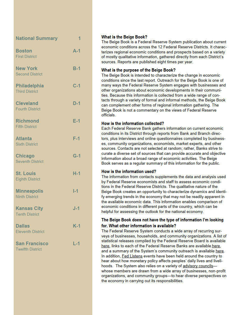 美联储褐皮书：关税压力推高企业成本 通胀可能加速上涨
