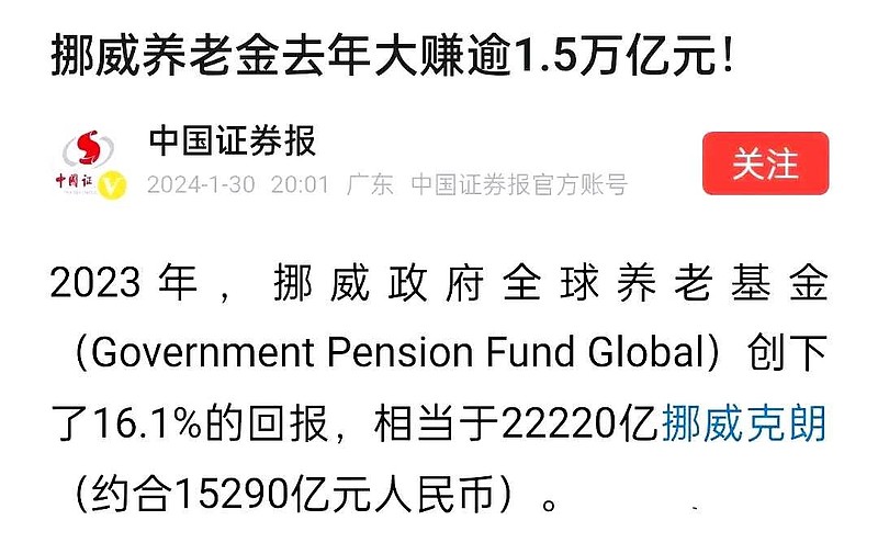 1.9万亿巨无霸出手 挪威主权基金清仓11家以色列公司股票